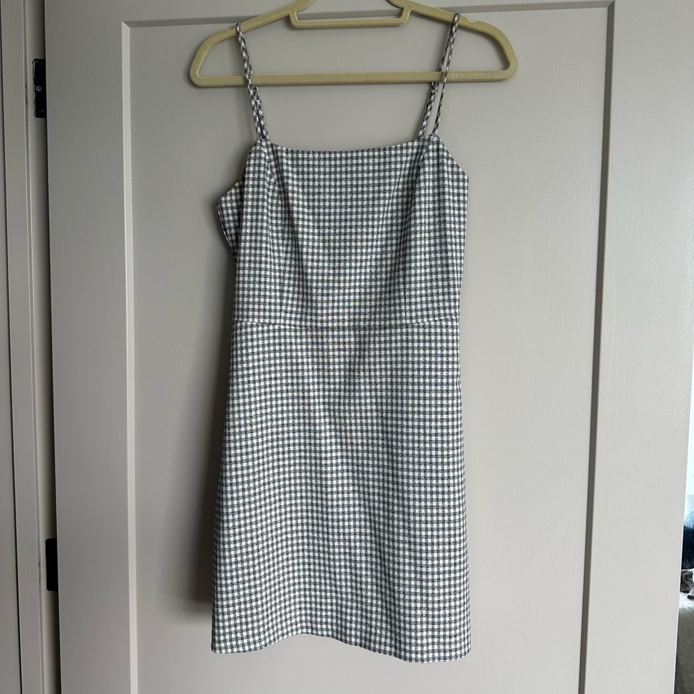 Wilfred Black and White Gingham Mini Dress